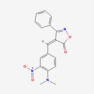 (4Z)-4-[[4-(dimethylamino)-3-nitrophenyl]methylidene]-3-phenyl-1,2-oxazol-5-one