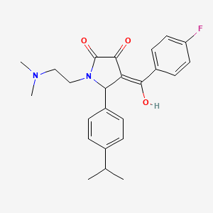 1-[2-(dimethylamino)ethyl]-4-(4-fluorobenzoyl)-3-hydroxy-5-(4-isopropylphenyl)-1,5-dihydro-2H-pyrrol-2-one