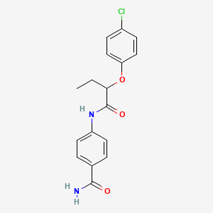 4-{[2-(4-chlorophenoxy)butanoyl]amino}benzamide