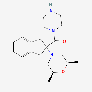 (2R*,6S*)-2,6-dimethyl-4-[2-(1-piperazinylcarbonyl)-2,3-dihydro-1H-inden-2-yl]morpholine