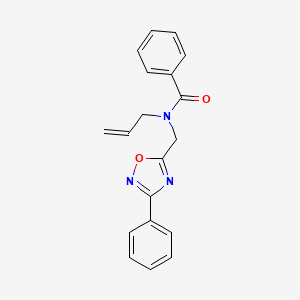 N-allyl-N-[(3-phenyl-1,2,4-oxadiazol-5-yl)methyl]benzamide