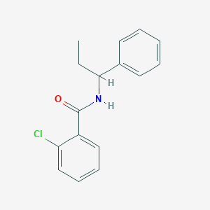 molecular formula C16H16ClNO B5349950 2-chloro-N-(1-phenylpropyl)benzamide 