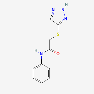 molecular formula C10H10N4OS B5349977 N-phenyl-2-(1H-1,2,3-triazol-5-ylthio)acetamide 