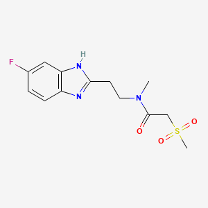 N-[2-(5-fluoro-1H-benzimidazol-2-yl)ethyl]-N-methyl-2-(methylsulfonyl)acetamide