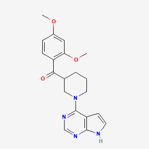 (2,4-dimethoxyphenyl)[1-(7H-pyrrolo[2,3-d]pyrimidin-4-yl)piperidin-3-yl]methanone