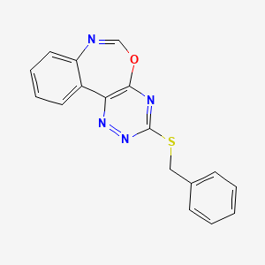 molecular formula C17H12N4OS B5350019 3-(benzylthio)[1,2,4]triazino[5,6-d][3,1]benzoxazepine 