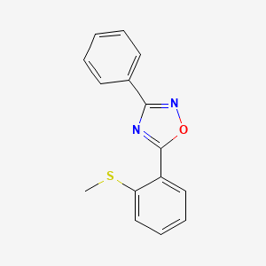 molecular formula C15H12N2OS B5350027 5-[2-(Methylsulfanyl)phenyl]-3-phenyl-1,2,4-oxadiazole 