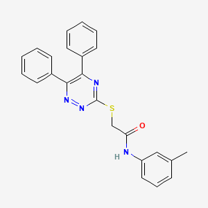 molecular formula C24H20N4OS B5350046 2-[(5,6-diphenyl-1,2,4-triazin-3-yl)thio]-N-(3-methylphenyl)acetamide CAS No. 348147-90-0