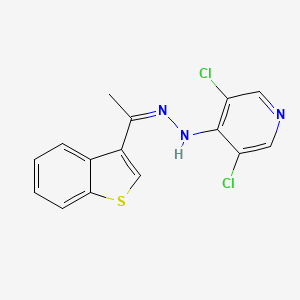 1-(1-benzothien-3-yl)ethanone (3,5-dichloro-4-pyridinyl)hydrazone