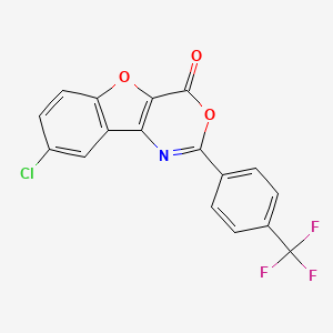 8-chloro-2-[4-(trifluoromethyl)phenyl]-4H-[1]benzofuro[3,2-d][1,3]oxazin-4-one