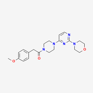 4-(4-{4-[(4-methoxyphenyl)acetyl]-1-piperazinyl}-2-pyrimidinyl)morpholine