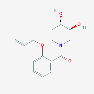 molecular formula C15H19NO4 B5350100 (3S*,4S*)-1-[2-(allyloxy)benzoyl]piperidine-3,4-diol 