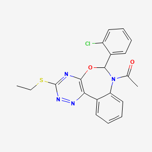 7-acetyl-6-(2-chlorophenyl)-3-(ethylthio)-6,7-dihydro[1,2,4]triazino[5,6-d][3,1]benzoxazepine