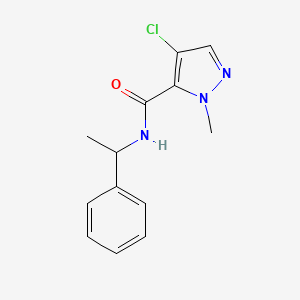 molecular formula C13H14ClN3O B5350118 4-chloro-1-methyl-N-(1-phenylethyl)-1H-pyrazole-5-carboxamide 