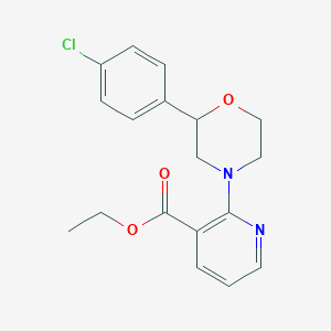 ethyl 2-[2-(4-chlorophenyl)morpholin-4-yl]nicotinate