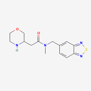 N-(2,1,3-benzothiadiazol-5-ylmethyl)-N-methyl-2-(3-morpholinyl)acetamide hydrochloride