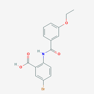 molecular formula C16H14BrNO4 B5350183 5-bromo-2-[(3-ethoxybenzoyl)amino]benzoic acid 