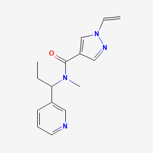 N-methyl-N-(1-pyridin-3-ylpropyl)-1-vinyl-1H-pyrazole-4-carboxamide