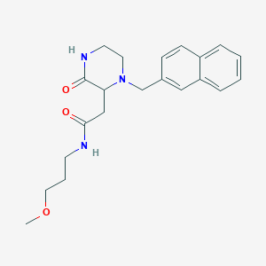 N-(3-methoxypropyl)-2-[1-(2-naphthylmethyl)-3-oxo-2-piperazinyl]acetamide