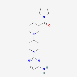 molecular formula C19H30N6O B5350259 2-[3-(pyrrolidin-1-ylcarbonyl)-1,4'-bipiperidin-1'-yl]pyrimidin-4-amine 