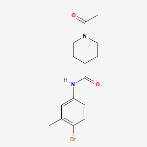 1-acetyl-N-(4-bromo-3-methylphenyl)piperidine-4-carboxamide