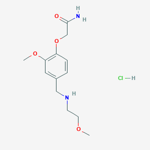 molecular formula C13H21ClN2O4 B5350306 2-(2-methoxy-4-{[(2-methoxyethyl)amino]methyl}phenoxy)acetamide hydrochloride 