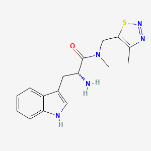 molecular formula C16H19N5OS B5350314 N-methyl-N-[(4-methyl-1,2,3-thiadiazol-5-yl)methyl]-D-tryptophanamide 