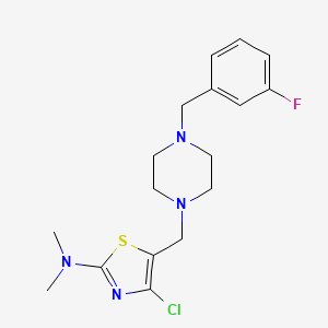 4-chloro-5-{[4-(3-fluorobenzyl)-1-piperazinyl]methyl}-N,N-dimethyl-1,3-thiazol-2-amine