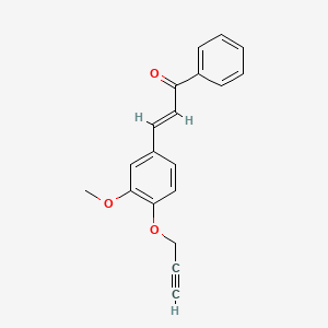 molecular formula C19H16O3 B5350324 3-[3-methoxy-4-(2-propyn-1-yloxy)phenyl]-1-phenyl-2-propen-1-one 