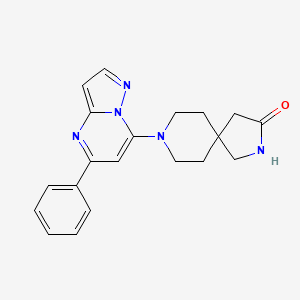 8-(5-phenylpyrazolo[1,5-a]pyrimidin-7-yl)-2,8-diazaspiro[4.5]decan-3-one