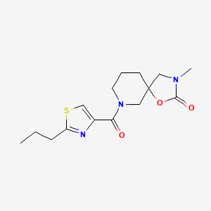 molecular formula C15H21N3O3S B5350369 3-methyl-7-[(2-propyl-1,3-thiazol-4-yl)carbonyl]-1-oxa-3,7-diazaspiro[4.5]decan-2-one 