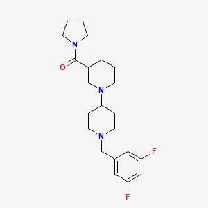 molecular formula C22H31F2N3O B5350376 1'-(3,5-difluorobenzyl)-3-(pyrrolidin-1-ylcarbonyl)-1,4'-bipiperidine 