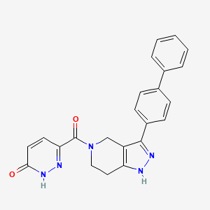 6-[(3-biphenyl-4-yl-1,4,6,7-tetrahydro-5H-pyrazolo[4,3-c]pyridin-5-yl)carbonyl]pyridazin-3(2H)-one