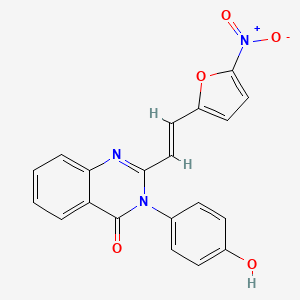 molecular formula C20H13N3O5 B5350422 3-(4-hydroxyphenyl)-2-[2-(5-nitro-2-furyl)vinyl]-4(3H)-quinazolinone 