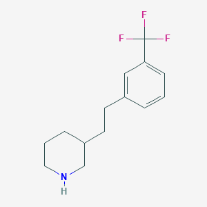 3-{2-[3-(trifluoromethyl)phenyl]ethyl}piperidine hydrochloride