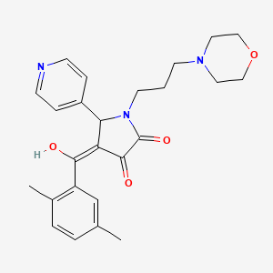 molecular formula C25H29N3O4 B5350472 4-(2,5-dimethylbenzoyl)-3-hydroxy-1-[3-(4-morpholinyl)propyl]-5-(4-pyridinyl)-1,5-dihydro-2H-pyrrol-2-one 