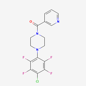 molecular formula C16H12ClF4N3O B5350477 1-(4-chloro-2,3,5,6-tetrafluorophenyl)-4-(pyridin-3-ylcarbonyl)piperazine 