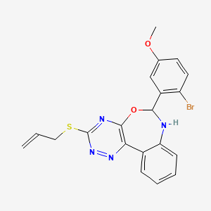 3-(allylthio)-6-(2-bromo-5-methoxyphenyl)-6,7-dihydro[1,2,4]triazino[5,6-d][3,1]benzoxazepine