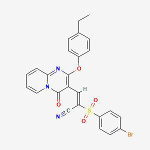 2-[(4-bromophenyl)sulfonyl]-3-[2-(4-ethylphenoxy)-4-oxo-4H-pyrido[1,2-a]pyrimidin-3-yl]acrylonitrile