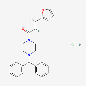 (E)-1-(4-benzhydrylpiperazin-1-yl)-3-(furan-2-yl)prop-2-en-1-one;hydrochloride