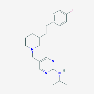 molecular formula C21H29FN4 B5350560 5-({3-[2-(4-fluorophenyl)ethyl]-1-piperidinyl}methyl)-N-isopropyl-2-pyrimidinamine 