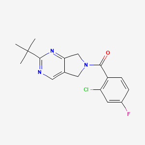 2-tert-butyl-6-(2-chloro-4-fluorobenzoyl)-6,7-dihydro-5H-pyrrolo[3,4-d]pyrimidine