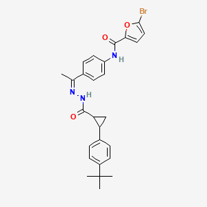 5-bromo-N-[4-(N-{[2-(4-tert-butylphenyl)cyclopropyl]carbonyl}ethanehydrazonoyl)phenyl]-2-furamide