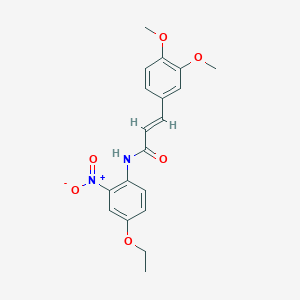 molecular formula C19H20N2O6 B5350597 3-(3,4-dimethoxyphenyl)-N-(4-ethoxy-2-nitrophenyl)acrylamide 