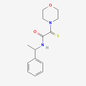 2-(4-morpholinyl)-N-(1-phenylethyl)-2-thioxoacetamide