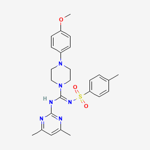 N-(4,6-dimethyl-2-pyrimidinyl)-4-(4-methoxyphenyl)-N'-[(4-methylphenyl)sulfonyl]-1-piperazinecarboximidamide