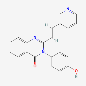 molecular formula C21H15N3O2 B5350690 3-(4-hydroxyphenyl)-2-[2-(3-pyridinyl)vinyl]-4(3H)-quinazolinone 