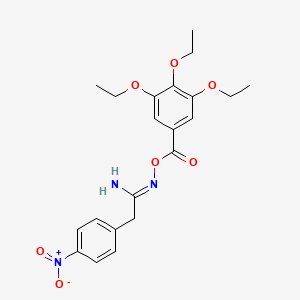 molecular formula C21H25N3O7 B5350731 2-(4-nitrophenyl)-N'-[(3,4,5-triethoxybenzoyl)oxy]ethanimidamide 