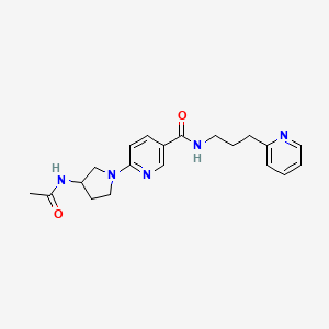 6-[3-(acetylamino)pyrrolidin-1-yl]-N-(3-pyridin-2-ylpropyl)nicotinamide