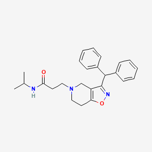 molecular formula C25H29N3O2 B5350749 3-[3-(diphenylmethyl)-6,7-dihydroisoxazolo[4,5-c]pyridin-5(4H)-yl]-N-isopropylpropanamide 